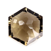 SMOKY QUARTZ CONCAVE SPLENDOR CUT HEXAGON (DES#76) 12MM 6.30 Cts.
