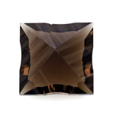 SMOKY QUARTZ CONCAVE NINETY CUT SQUARE (DES#52) 12MM 6.93 Cts.