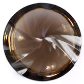 SMOKY QUARTZ BUFFTOP ROUND WITH TWISTED CONCAVE (DES#31) 15MM 11.49 Cts.