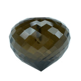 SMOKY QUARTZ ONION DROPS (HALF DRILL) (DES#150) (DARK) 12X11MM 9.72 Cts.