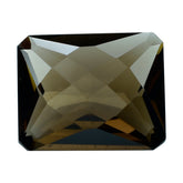 SMOKY QUARTZ SPECIAL CHECKER CUT OCTAGON (DES#57) (DARK) 16X13MM 10.69 Cts.