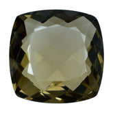 SMOKY QUARTZ ANTIC CUSHION ONE SIDE TABLE CUT & ONE SIDE CHECKER CUT (DES#24) (LITE) 12MM 6.40 Cts.