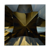 SMOKY QUARTZ CONCAVE CUT SQUARE (DES#48) (MEDIUM) 12MM 8.05 Cts.