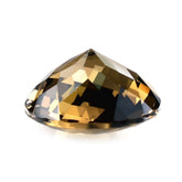 SMOKY QUARTZ CHECKER CUT TOP FLOWER CUT BACK ROUND (MEDIUM) 16X16MM 12.85 Cts.