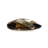 SMOKY QUARTZ ROSE CUT BRIOLETTE PEARISH 14X10MM 3.35 Cts.