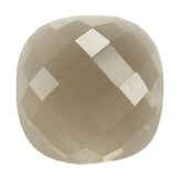 SMOKY QUARTZ CHECKER CUSHION CAB 6MM 0.77 Cts.