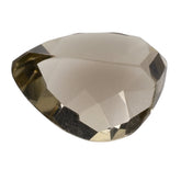 SMOKY QUARTZ CHECKER CUT FANCY HALF HEART 12MM 3.10 Cts.