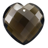 SMOKY QUARTZ BRIOLETTE HEART (FULL DRILL) 22MM 23.64 Cts.