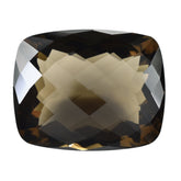 SMOKY QUARTZ CHECKER CUT CUSHION 30X24MM 68.65 Cts.