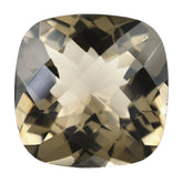 SMOKY QUARTZ CHECKER CUT CUSHION 14.00MM 9.90 Cts.