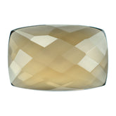 SMOKY QUARTZ CHECKER CUSHION CAB 15X10MM 4.68 Cts.