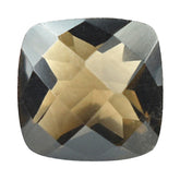 SMOKY QUARTZ CHECKER CUT CUSHION 6.00MM 0.88 Cts.