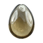 SMOKY QUARTZ LENTIL PEAR (HALF DRILL) 20X15MM 12.55 Cts.