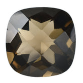 SMOKY QUARTZ CHECKER CUT CUSHION 9.00MM 2.64 Cts.