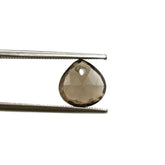 SMOKY QUARTZ ROSE CUT BRIOLETTE HEART (FULL DRILL) 8MM 1.92 Cts.