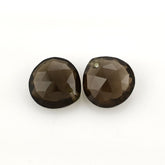 SMOKY QUARTZ ROSE CUT BRIOLETTE HEART (FULL DRILL) 12MM 5.45 Cts.