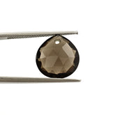 SMOKY QUARTZ ROSE CUT BRIOLETTE HEART (FULL DRILL) 12MM 5.45 Cts.