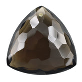 SMOKY QUARTZ IRREGULAR CUT BRIOLETTE TRILLION (FULL DRILL) 25MM 32.90 Cts.