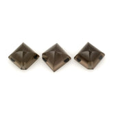 SMOKY QUARTZ PYRAMID SQUARE CAB (HALF DRILL) 8MM 3.27 Cts.
