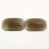 SMOKY QUARTZ ROSE CUT OCTAGON CAB (FLAT) 36X24MM 25.89 Cts.