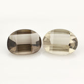 SMOKY QUARTZ STEP CUT OVAL 20X15MM 13.42 Cts.