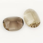 SMOKY QUARTZ STEP CUT OVAL 20X15MM 13.42 Cts.