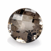 SMOKY QUARTZ CHECKER CUT ROUND 18MM 18.00 Cts.
