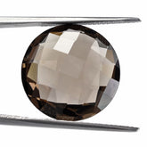 SMOKY QUARTZ BRIOLETTE ROUND 18MM 15.63 Cts.