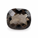 SMOKY QUARTZ CHECKER CUT CUSHION CAB 16X14MM 11.20 Cts.