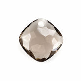 SMOKY QUARTZ HAMMERED CUT CUSHION (FULL DRILL) 14MM 7.33 Cts.