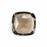 SMOKY QUARTZ ROSE CUT BRIOLETTE CUSHION 15MM 8.96 Cts.