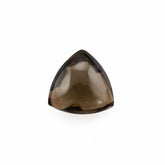 SMOKY QUARTZ BUFFTOP CHECKER CUT BACK TRILLION 10MM 3.38Cts.