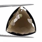 SMOKY QUARTZ HAMMERED CUT BRIOLETTE TRILLION (FULL DRILL) 25MM 30.68Cts.