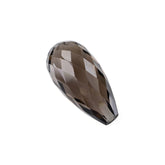 SMOKY QUARTZ FACETED DROPS (HALF DRILL) 14X7MM 4.66Cts.