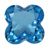 SWISS BLUE TOPAZ CUT CLOVER 6MM (TH. 3.60-4.00MM) 1.26 Cts.