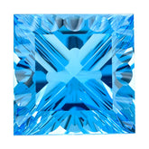 SWISS BLUE TOPAZ CONCAVE CUT SQUARE 20MM 43.05 Cts.