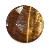 YELLOW TIGER'S EYE QUARTZ ROSE CUT BRIOLETTE ROUND 12MM 3.61 Cts.