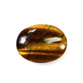 YELLOW TIGER EYE PLAIN OVAL CAB 14X11MM 4.33 Cts.