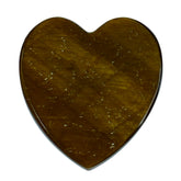 YELLOW TIGER EYE FLAT PLATE HEART (OPAQUE)(CLEAN) 9.50X9.50 MM 1.84 CTS
