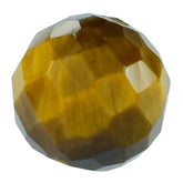 YELLOW TIGER EYE CHECKER FACETED ROUND BALL (OPAQUE)(SI) 5.50X5.50 MM 1.25 CTS