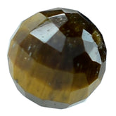 YELLOW TIGER EYE CHECKER FACETED ROUND BALL (OPAQUE)(SI) 5.50X5.50 MM 1.25 CTS