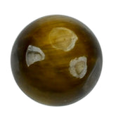 YELLOW TIGER'S EYE QUARTZ ROUND CAB 4MM 0.35 Cts.