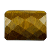 YELLOW TIGER'S EYE QUARTZ CHECKER CUT OCTAGON 14X10MM 6.75 Cts.