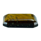 YELLOW TIGER'S EYE QUARTZ TABLE CUT WITH FLAT BOTTOM OCTAGON 18X16MM 12.15 Cts.