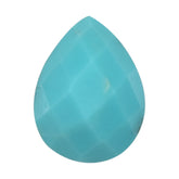 TURQUOISE CHECKER PEAR CAB 8X6MM 1.27 Cts.