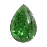 TSAVORITE PLAIN PEAR CAB (AAA/MILKY) 11.50X8.00 MM 3.57 Cts.
