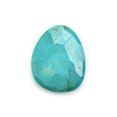 MEXICAN TURQUOISE ROSE CUT BRIOLETTE TRILLIANISH (GREENISH BLUE\WITH SOME MATRIX) 15.50X12.50 MM 4.37 Cts.