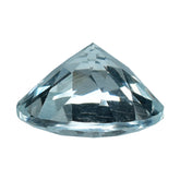 WHITE AQUAMARINE CUT ROUND 8MM 1.40 Cts.