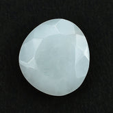 WHITE AVENTURINE BOTH SIDE TABLE CUT TRILLIONISH 12X11MM 0.98 Cts.