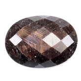 BROWN SAPPHIRE CHECKER OVAL CAB 18X13MM 10.03 Cts.